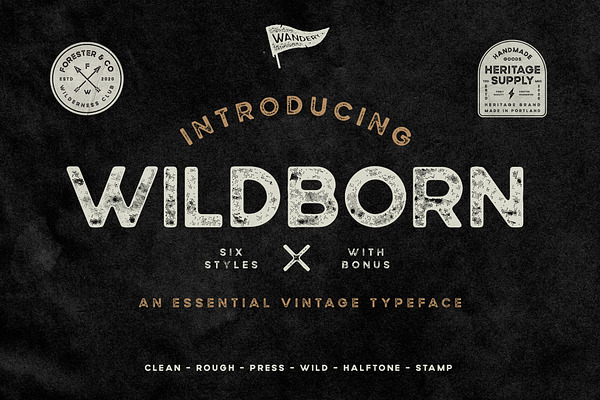 Wildborn Vintage Sans Typeface