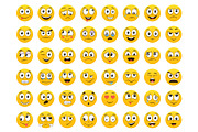 Set of Emoticons. Emoji. Smile icons