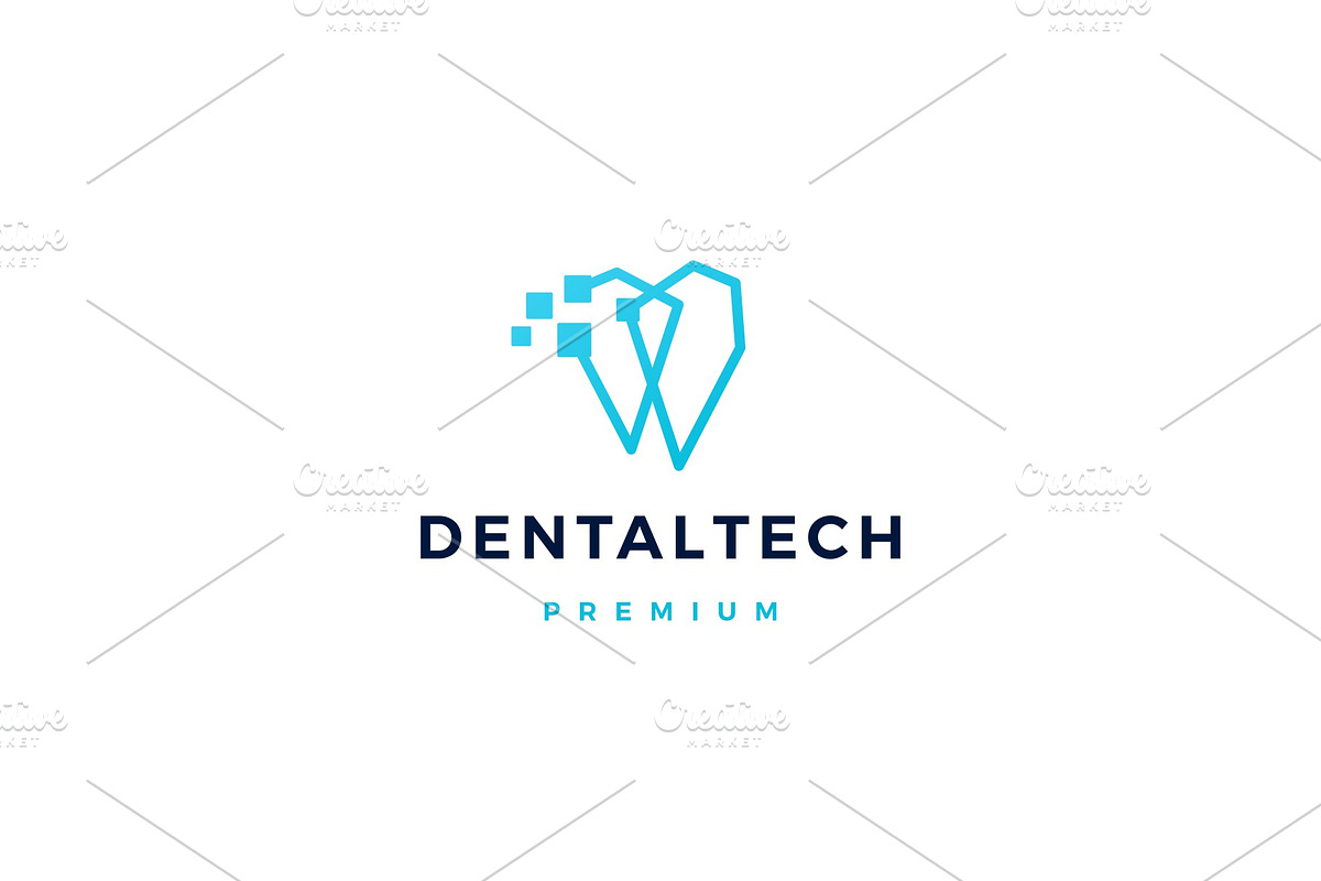 dental pixel tech logo vector icon in Logo Templates - product preview 8