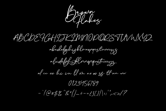 Brown Flakes Font in Script Fonts - product preview 5