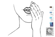 Telling secret gossip gesture sign