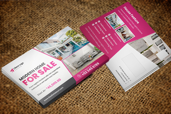 Real Estate Postcard Design v2 in Postcard Templates - product preview 3