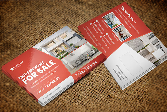 Real Estate Postcard Design v2 in Postcard Templates - product preview 4