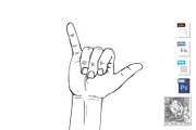 Call hand gesture sign sketch