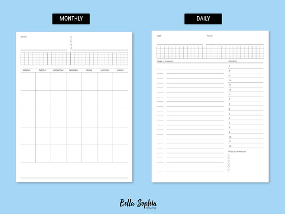 Minimal Bullet Journal Printable in Stationery Templates - product preview 1