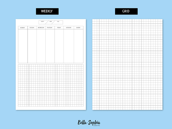 Minimal Bullet Journal Printable in Stationery Templates - product preview 2