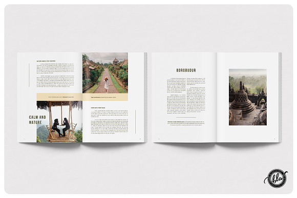 Canva Travel Magazine | Borobudur in Magazine Templates - product preview 2