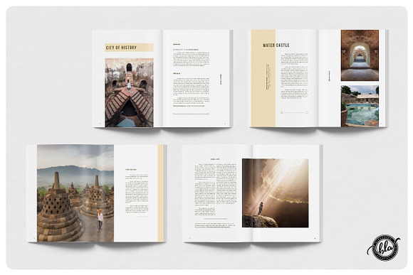 Canva Travel Magazine | Borobudur in Magazine Templates - product preview 3