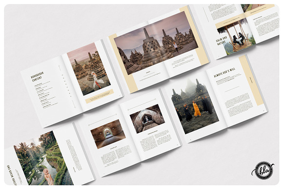 Canva Travel Magazine | Borobudur in Magazine Templates - product preview 5