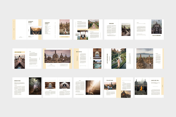 Canva Travel Magazine | Borobudur in Magazine Templates - product preview 7