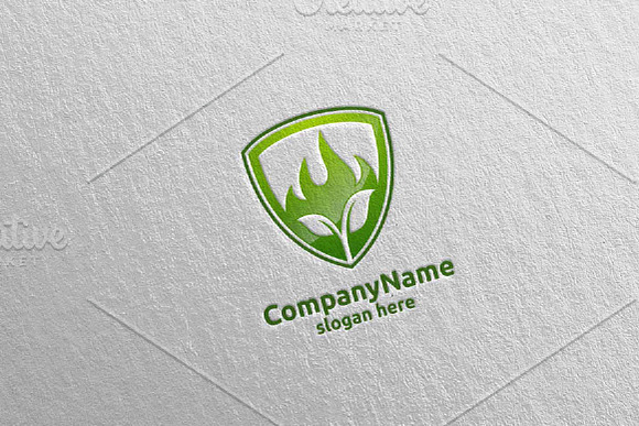 Fire and Flame leaf Logo Design 11 in Logo Templates - product preview 1