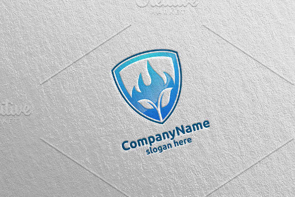 Fire and Flame leaf Logo Design 11 in Logo Templates - product preview 2