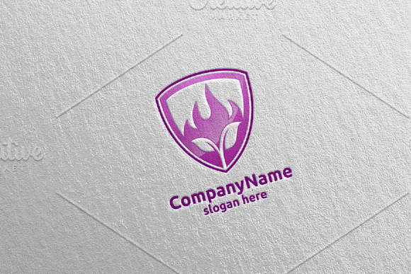 Fire and Flame leaf Logo Design 11 in Logo Templates - product preview 3