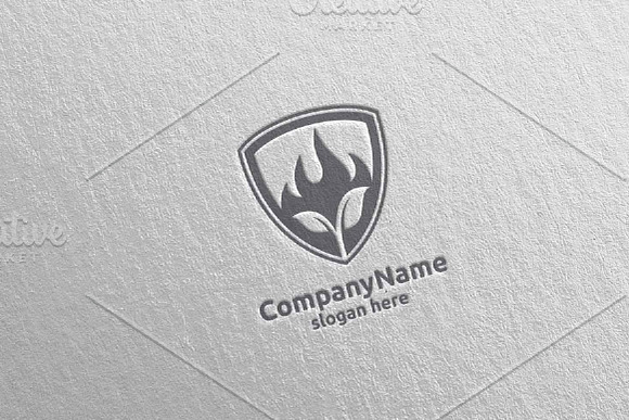 Fire and Flame leaf Logo Design 11 in Logo Templates - product preview 4