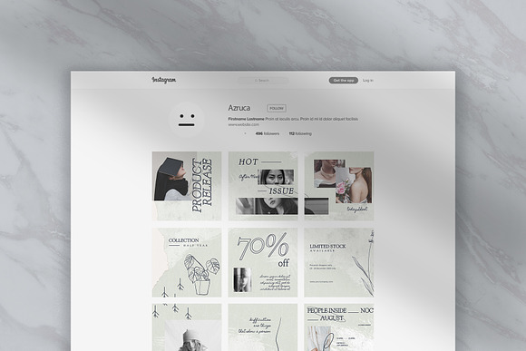 Aniviera Puzzle Instagram Feed in Instagram Templates - product preview 4