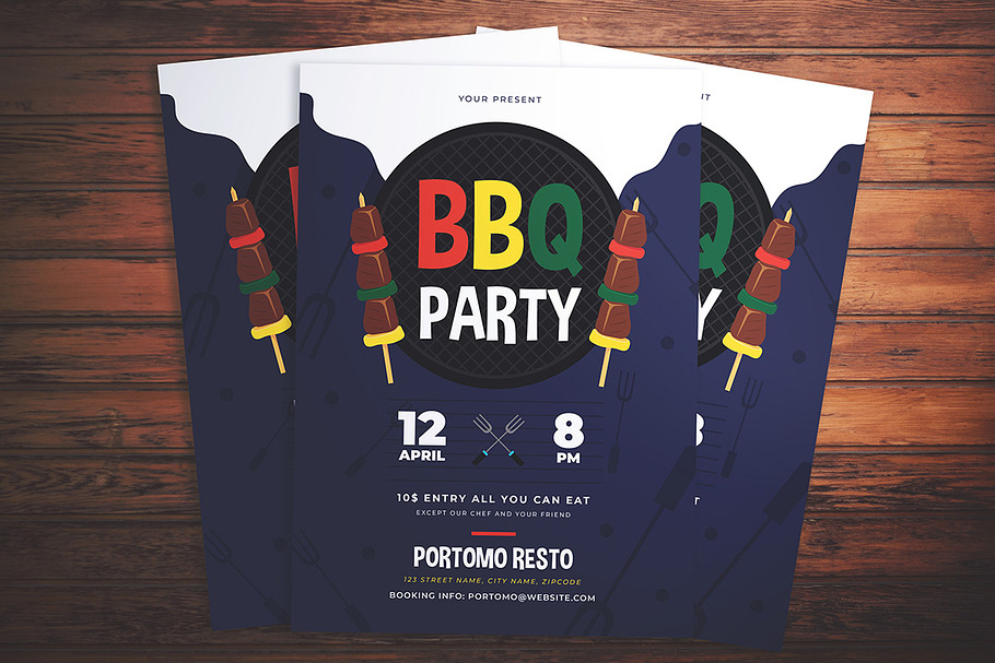 BBQ Event Flyer in Flyer Templates - product preview 8
