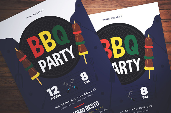 BBQ Event Flyer in Flyer Templates - product preview 1