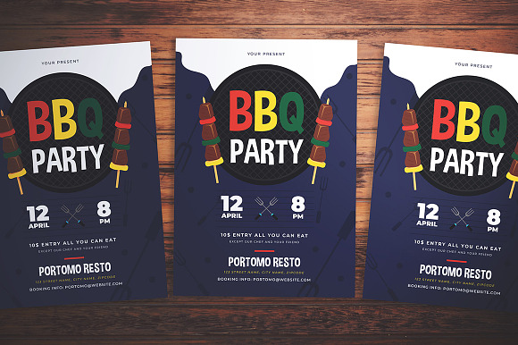 BBQ Event Flyer in Flyer Templates - product preview 2