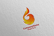 Eagle Logo Fire and Flame Concept 17