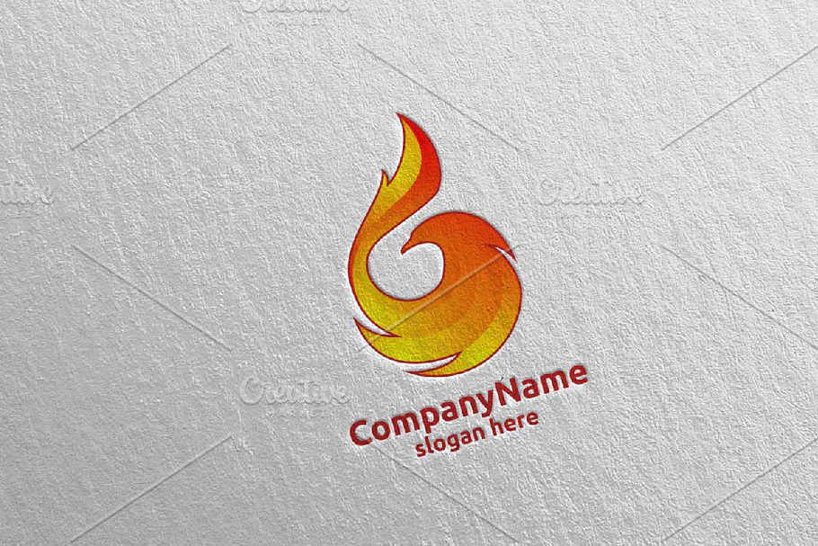 Eagle Logo Fire and Flame Concept 17 in Logo Templates - product preview 8