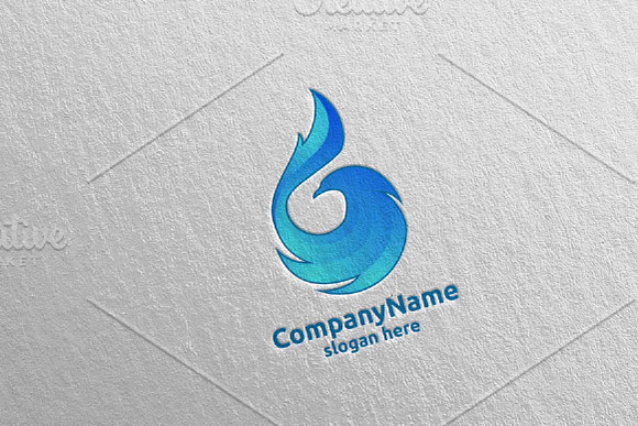 Eagle Logo Fire and Flame Concept 17 in Logo Templates - product preview 3