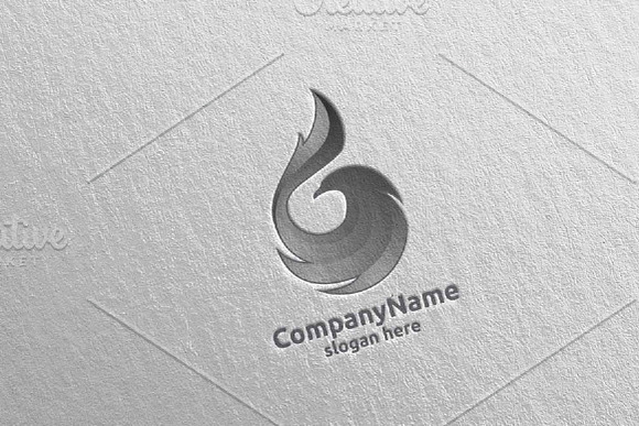 Eagle Logo Fire and Flame Concept 17 in Logo Templates - product preview 4