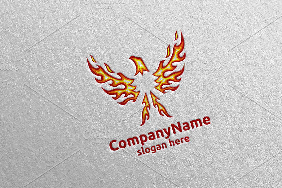 Eagle Logo Fire and Flame Concept 18 in Logo Templates - product preview 8