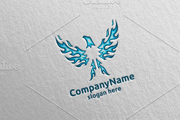 Eagle Logo Fire and Flame Concept 18 in Logo Templates - product preview 1