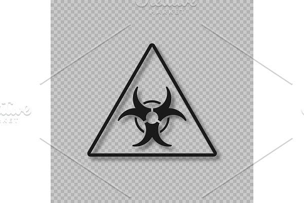 Vector biohazard warning symbol.