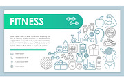 Fitness web banner, business card