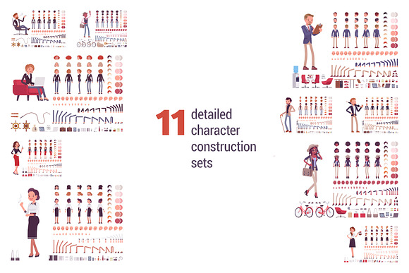 Business Characters Creation Kit in Illustrations - product preview 1