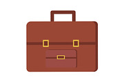 Leather Briefcase, Vector Brown Case