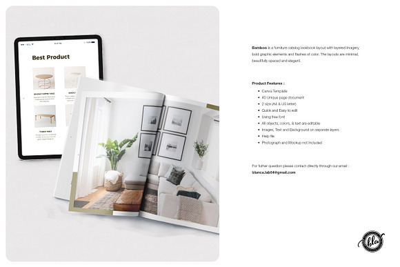 Canva Furniture Lookbook | Bamboo in Magazine Templates - product preview 1