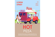 Hot pizza brochure template