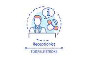 Receptionist concept icon