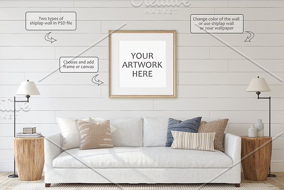 Lake House. Living-room. in Print Mockups - product preview 1