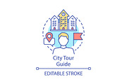 City tour guide concept icon