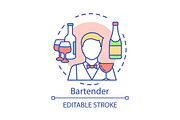 Bartender concept icon