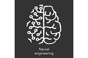 Neural engineering chalk icon