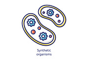 Synthetic organisms white color icon