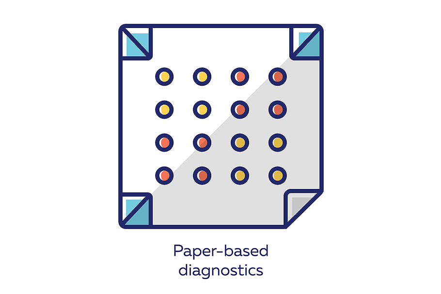 Paper-based diagnostics white icon