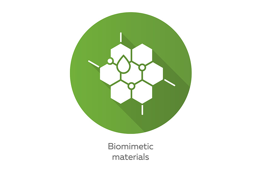 Biomimetic materials green icon