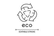 Eco label linear icon