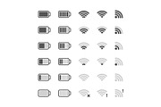 wifi icon. digital ui symbols of