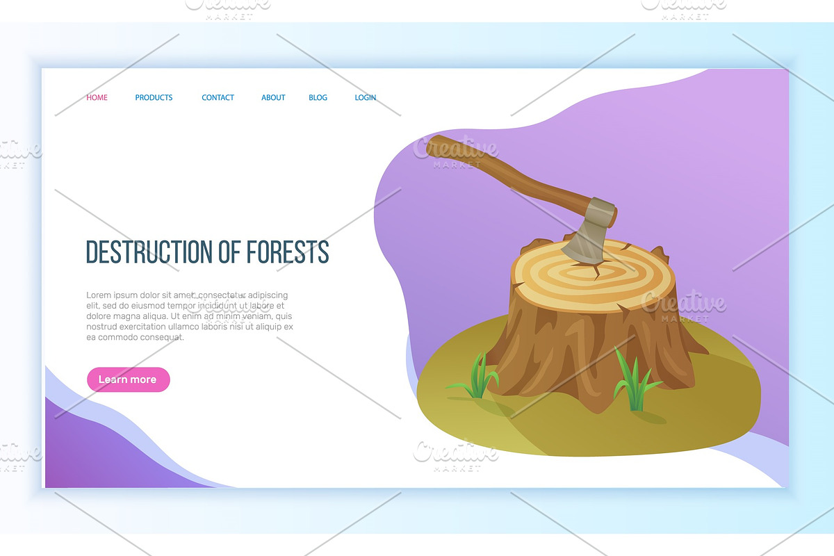 Environmental Problem, Deforestation in Illustrations - product preview 8