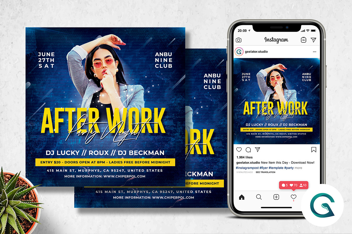 After Work Party Flyer in Flyer Templates - product preview 8