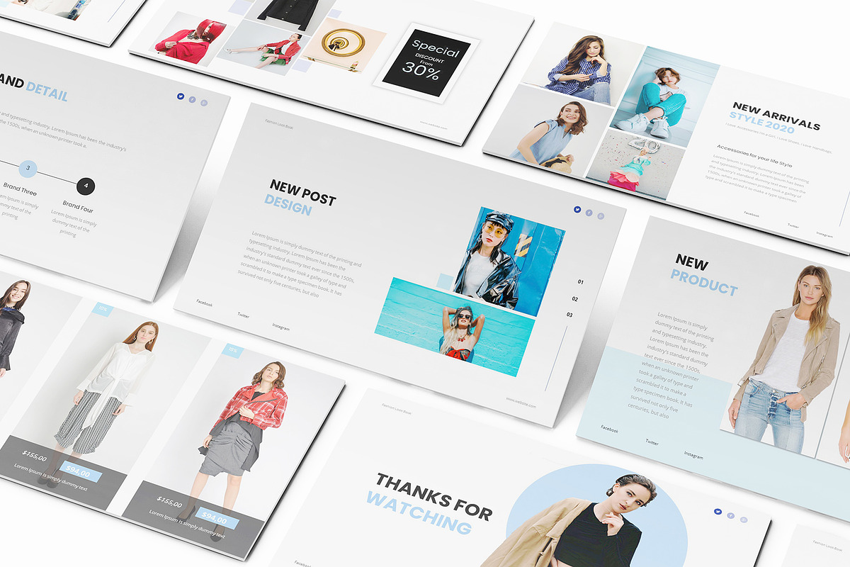 Fashion Lookbook Google Slides in Google Slides Templates - product preview 8