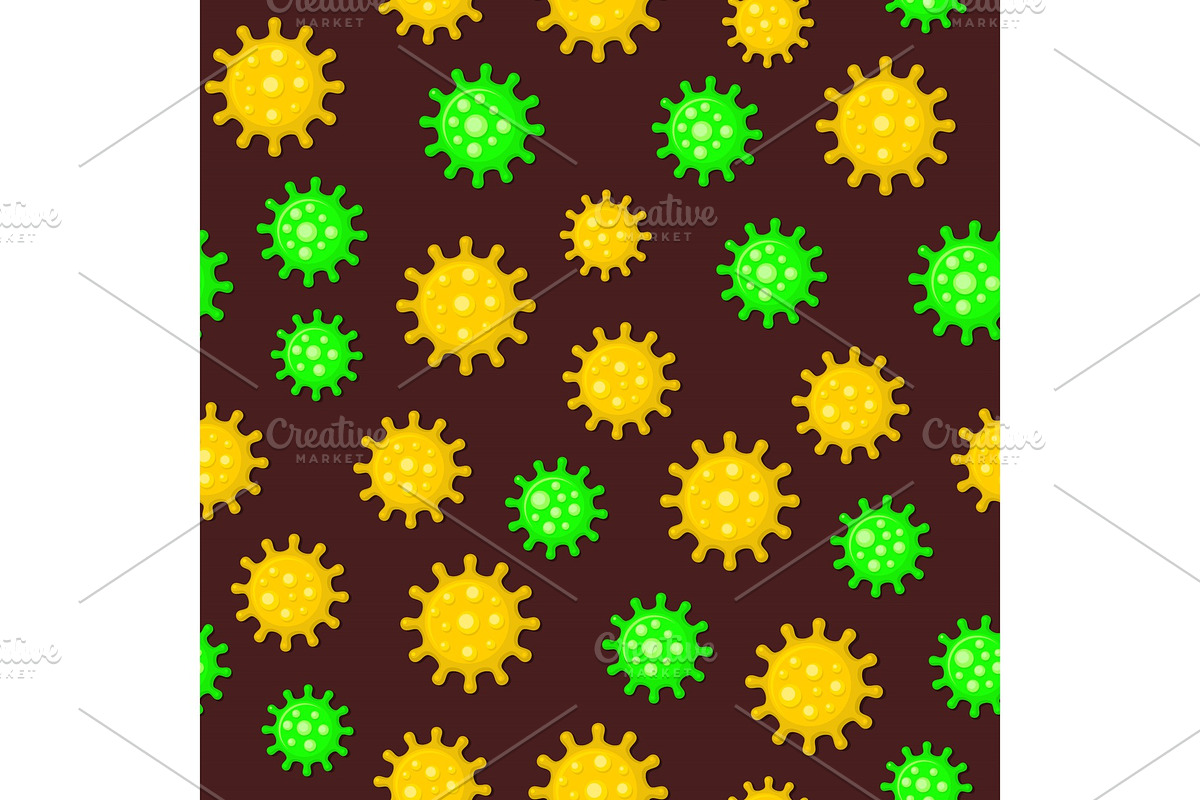 Coronavirus Seamless Pattern on Dark in Illustrations - product preview 8
