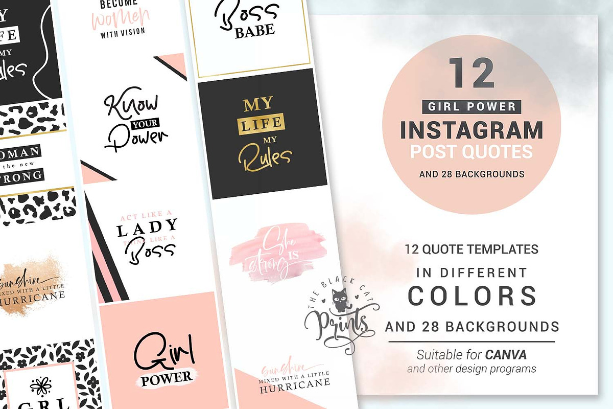 Girl Power Instagram Post Quotes in Instagram Templates - product preview 8