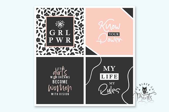 Girl Power Instagram Post Quotes in Instagram Templates - product preview 5